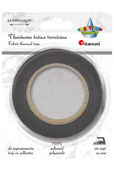 Titanum Ta�ma termiczna tkaninowa czarna 12mm x 25m