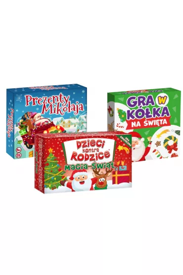 Zestaw gier �wi�tecznych: Dzieci kontra Rodzice. Magia �wi�t, Gra w K�ka na �wi�ta, Prezenty Miko�aja