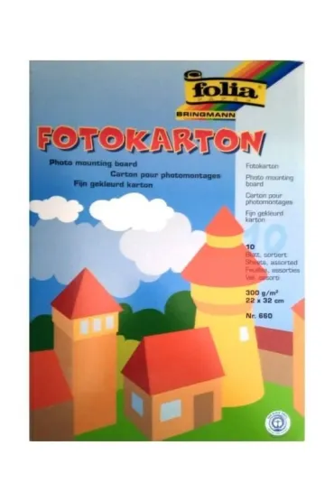 Galeria Hobby Teczka z kartonem kolorowym 300g 10 arkuszy