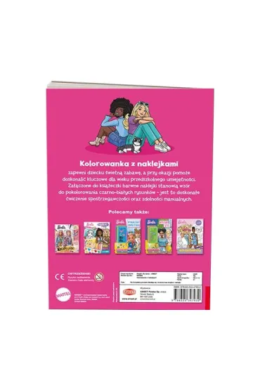 Mattel Barbie. Kolorowanka z naklejkami