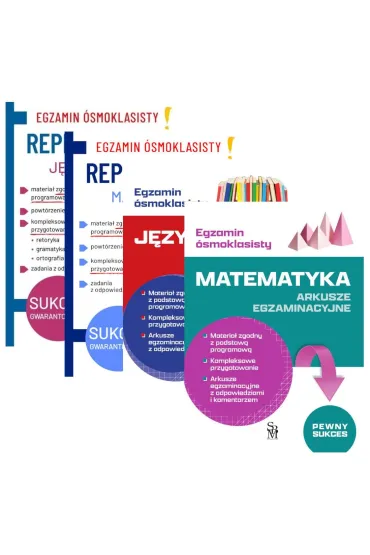 Pakiet. Egzamin �smoklasisty. Repetytorium oraz Arkusze egzaminacyjne: J�zyk polski, Matematyka