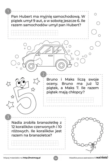 Akademia Algebro zeszyt �wicze� z kolorowankami dla najm�odszych uczni�w