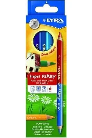 Kredki Super Ferby Duo 6 kolor�w LYRA
