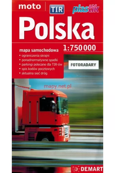 Polska TIR Mapa dla zawodowc�w - plastik