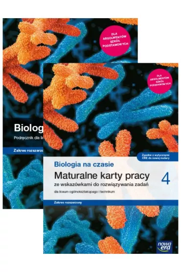 Pakiet Biologia na czasie 4. Podr�cznik i Maturalne karty pracy dla liceum og�lnokszta�c�cego i technikum. Zakres rozszerzony. Szko�y ponadpodstawowe - Franciszek Dubert, Marek Jurgowiak, W�adys�aw Zamachowski, Anna Tyc, Bart�omiej Gr�dzki, Agnieszka Krotke