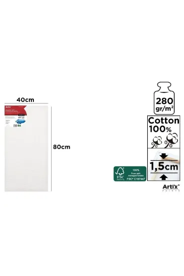 Artix Podobrazie 40x80x1,5cm, 280g