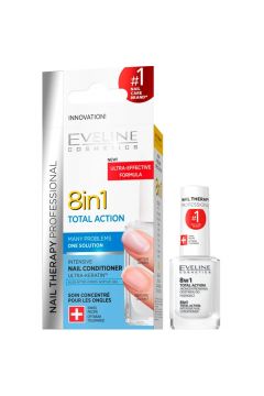 Eveline Cosmetics Nail Therapy Professional 8w1 Total Action skoncentrowana odywka do paznokci