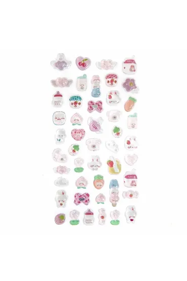 dpCraft Naklejki candy drops pink 47 szt