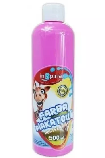 InSpiria Farba plakatowa r�owa 500 ml