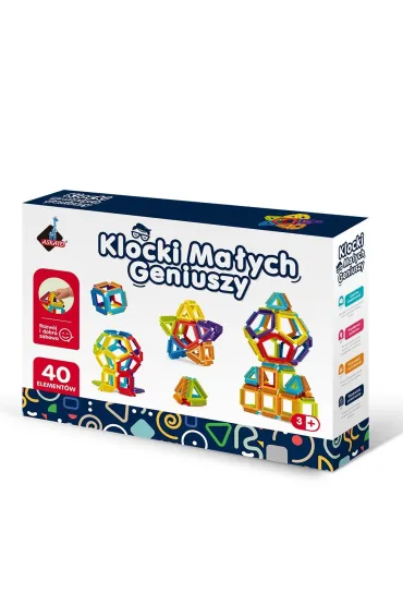 Klocki ma�ych geniuszy Geometryczne Szczotki 40 element�w