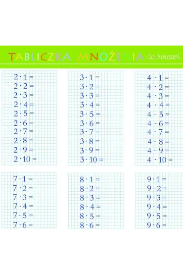 ArtGlob Podk�adka edukacyjna. Tabliczka mno�enia