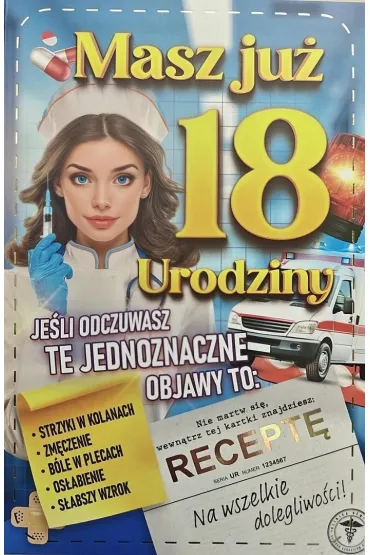 Yeku Karnet Urodziny 18