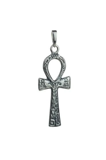 Sotis Krzy� Ankh z hieroglifami, oksydowany Ag925, 5,2g