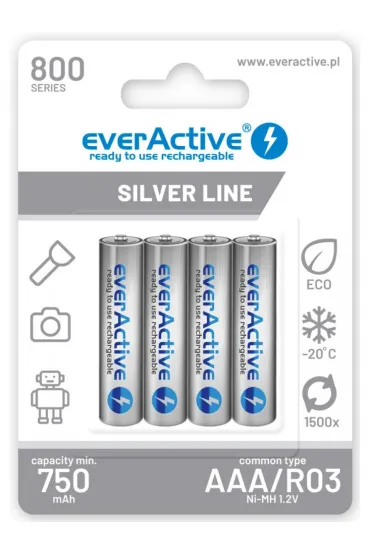 everActive Akumulatory paluszki R03/AAA 800 mAH blister 4 szt.