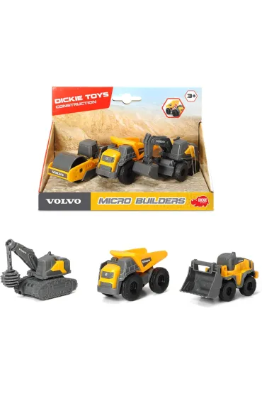 Pojazdy budowlane Volvo 3-pak Dickie Toys