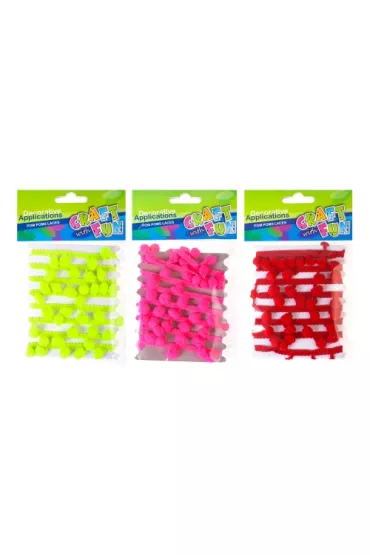 Craft with Fun Ta�ma materia�owa z pomponami