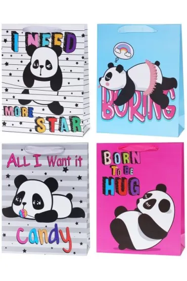 Rozette Torebka Lux 210 gsm �rednia Panda MIX (18x24x8,5)