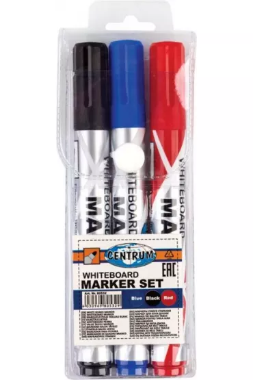 Centrum Markery zmywalne do tablic 3 kolory 80532 3 szt.