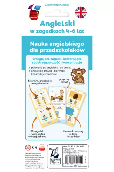Angielski 4-6 lat. Zagadki obrazkowe. Kapitan Nauka - Filip  Depa, Magdalena Bogusz