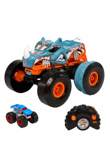 Hot Wheels Monster Trucks T R/C Rhinomite Mega Transformacja Pojazd zdalnie sterowany 1:12 HPK27 Mattel