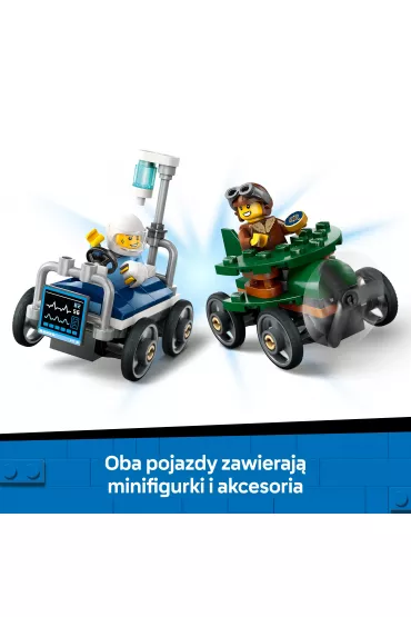 LEGO City Zestaw wy�cig�wek: samolot kontra ��ko szpitalne 60459