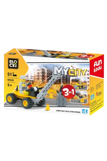 Klocki Blocki MyCity 3w1 - 51 elem
