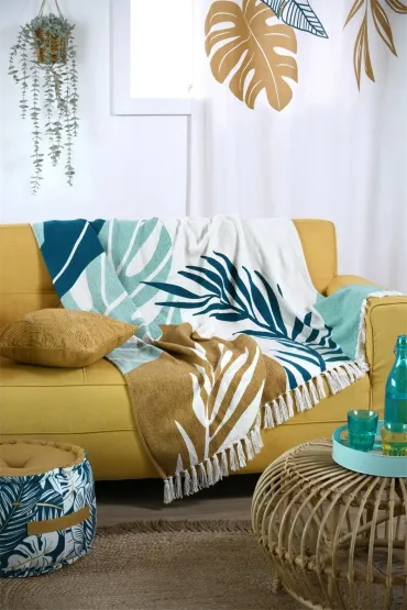 Koc Aloha 125x150 cm wzr licie frdzle
