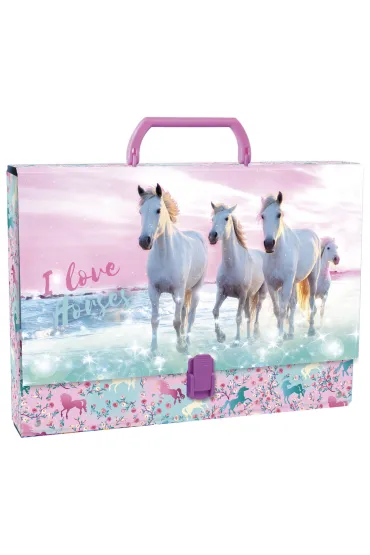 Derform Teczka z r�czk� A4 Konie 22 4,5 cm