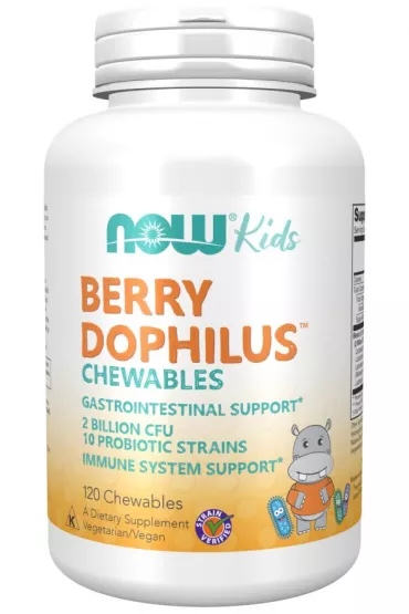 Now Foods BerryDophilus Kids - Probiotyk dla dzieci Suplement diety 120 tab.