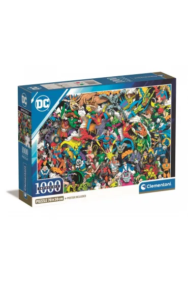Puzzle 1000 el. Compact Dc Comics Justice League Clementoni