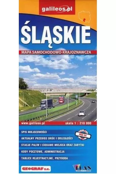 �l�skie mapa samochodowo-krajoznawcza 1:210000/Galileos/M.WODOODPORNA