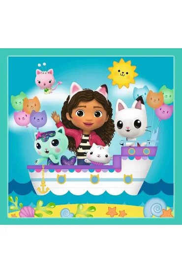 Puzzle 3w1 (20+36+50 el.) Aktywno�ci Gabby. Koci Domek Gabi Trefl