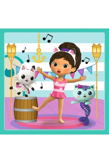 Puzzle 3w1 (20+36+50 el.) Aktywno�ci Gabby. Koci Domek Gabi Trefl