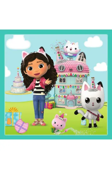 Puzzle 3w1 (20+36+50 el.) Aktywno�ci Gabby. Koci Domek Gabi Trefl