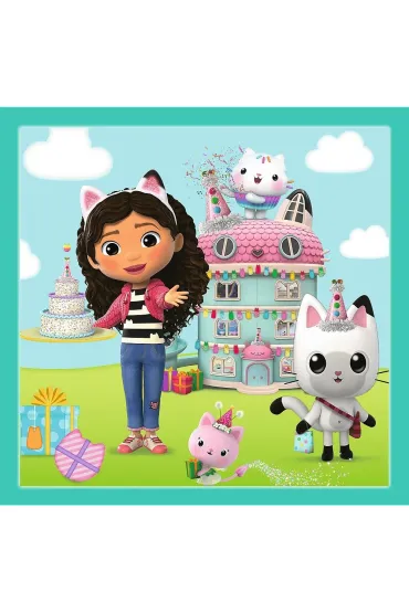 Puzzle 3w1 (20+36+50 el.) Aktywno�ci Gabby. Koci Domek Gabi Trefl