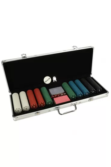 Poker zestaw do gry w walizce 500 �eton�w 2 talie kart