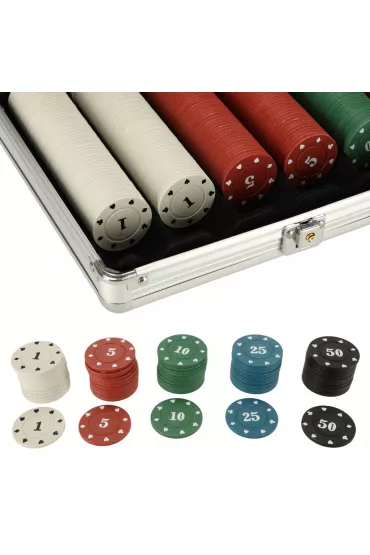 Poker zestaw do gry w walizce 500 �eton�w 2 talie kart