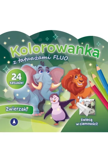 Zwierzaki. Kolorowanka z tatua�ami FLUO