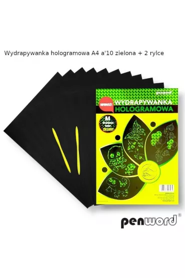 Penword Wydrapywanka A4 Holograf 427475 zielona