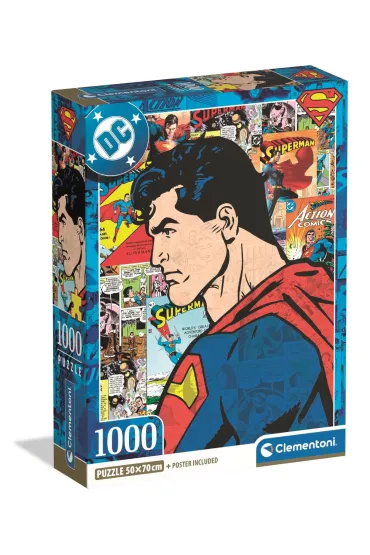 Puzzle 1000 el. Compact DC Superman Clementoni