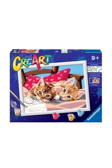 Malowanie po numerach CreArt - Dwa s�odkie kotki Ravensburger