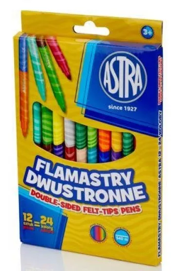 Astra Flamastry dwustronne 24 kolory