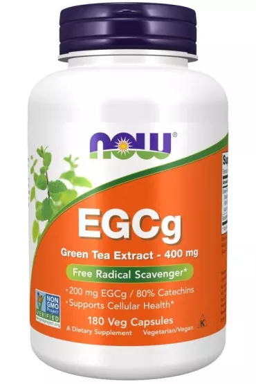 Now Foods EGCg Green Tea Extract - Zielona Herbata ekstrakt 400 mg Suplement diety 180 kaps.