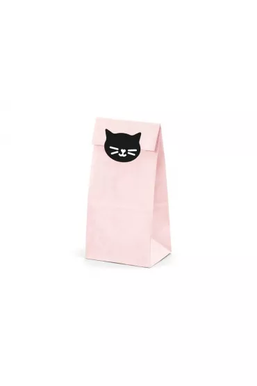 PartyDeco Torebki na s�odycze kotek 8x18x6cm 6 szt