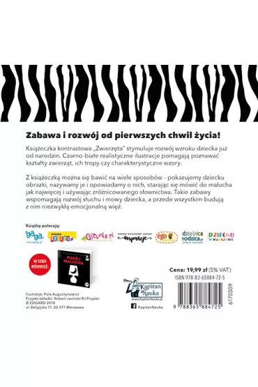 Kapitan Nauka. Ksi��eczka kontrastowa. Zwierz�ta - Pola  Augustynowicz