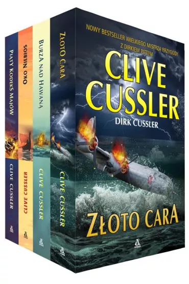 Pakiet / z�oto cara / burza nad hawan� / oko niebios / pi�ty kodeks maj�w - Clive Cussler