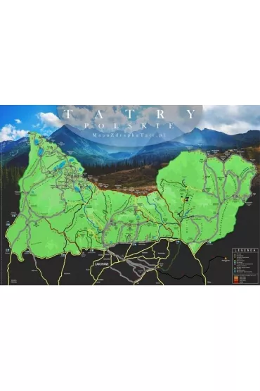 Mapa Zdrapka - Tatry polskie