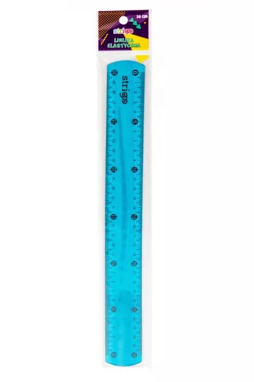 Strigo Linijka elastyczna niebieska 30 cm