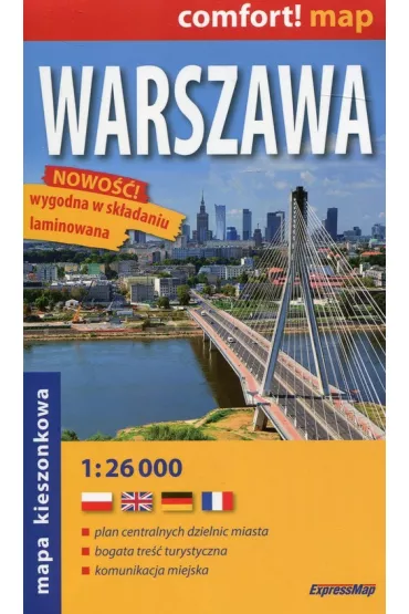 Warszawa - plan miasta 1:26 000 (laminat, midi)