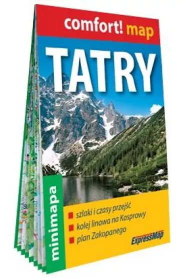 Tatry mapa turystyczna 1:80 000 + Zakopane plan miasta 1:20 000 laminat mini 2024